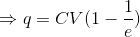 >q=CV(1 -