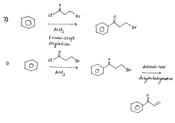 BY By Alely Friedel-craft acylation cl BY Alcondickom Alda dehydro halogenation