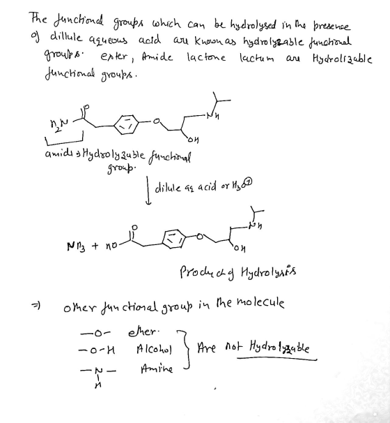 The of junctional groups which can be hydrolysed in the presense dillule aqueous acid are known as hydrolyzable functional gr