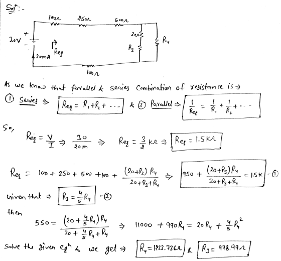 Soja:- loor aser sor 2013 3ov Ru (20mA Req R3 lon As we know that parallel A series Combination of resistance is =) Req= R, t