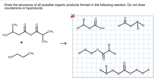 Draw the structures of all possible organic products formed in the following reaction. Do not draw counterions or byproducts.