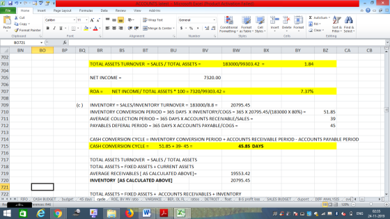 ACCOUNTS latest - Microsoft Excel (Product Activation Failed) Review File Home Insert Page Layout Formulas Data View Add-Ins