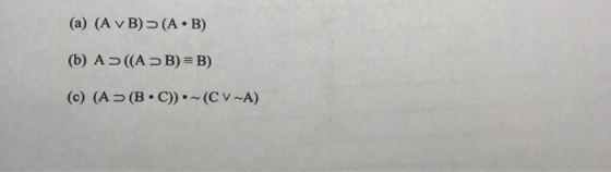 (a) (A v B) – (A.B) (b) A (AB)=B) (c) (A( BC)) .-(CV-A)