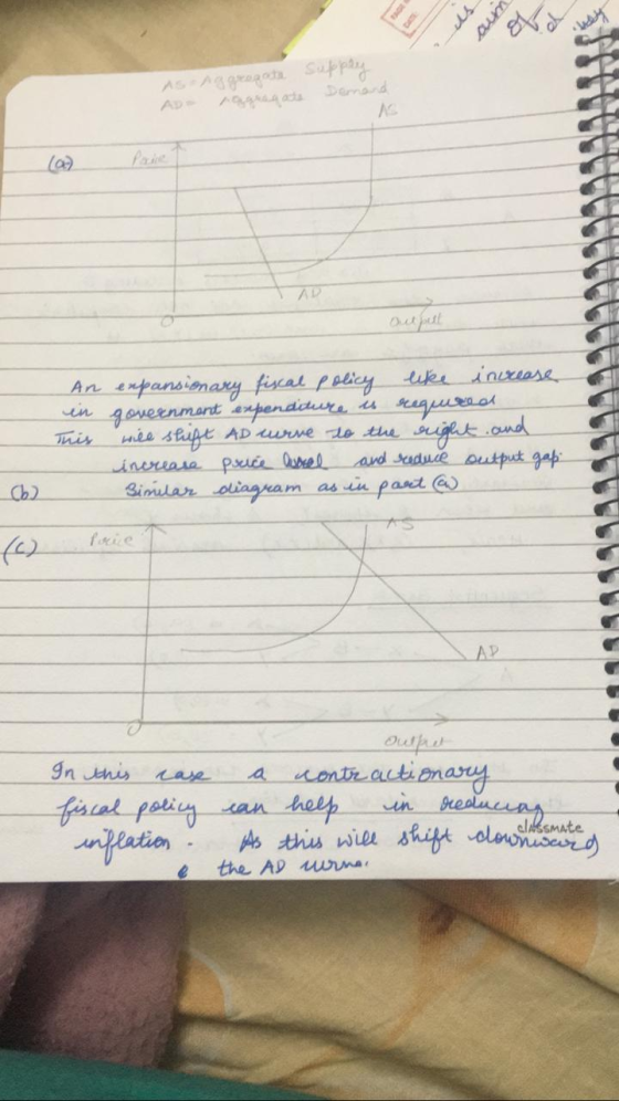 ASCO agregate Demand AD- Output An in This expansionary fiscal policy like increase government expenditure is required will s