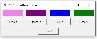 MULTI Button Colour X Violet Purple Blue Green Reset