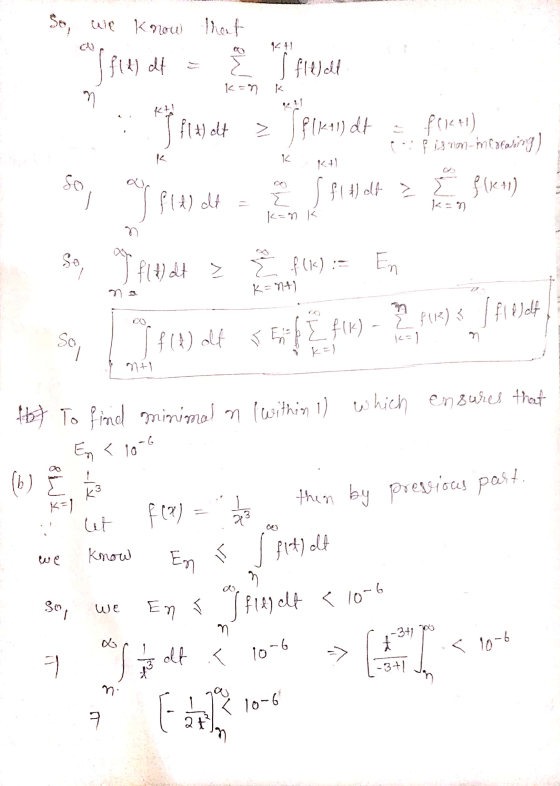 So, we know that agful) df - Ê freelle kom k ? s P1k41) dt (4). < perehe) P is non-moueating) $(kn) Kank So, ay Fle) olf - $