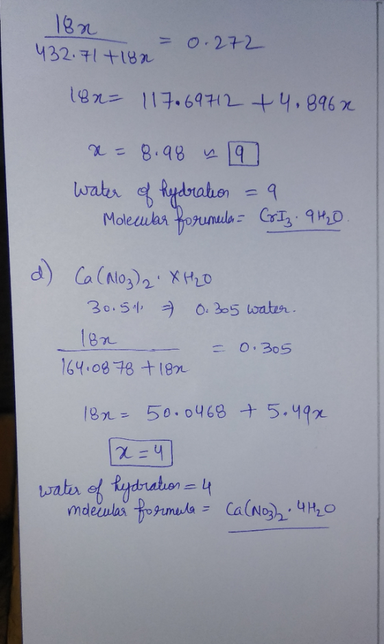 13 n 0.272 432.71+182 182- 117.6912+4.896 x B.98 watr ydraben Moleculr Yorunula Cr 9,0 d Ca(Alo)2 XH0 305 oatesn 30.5 O.305 1