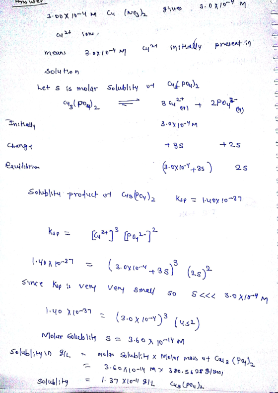 mean Pa)i e+ s is molar Solubly 8 Cu е» 3 Changィ 2.S еаці.lskrlun Solubh4pro-|ч나 어 Cy3eOy)2 ksp ;l.uoy to 3 ㄱ 2+ SP 3 ( 3.0 x