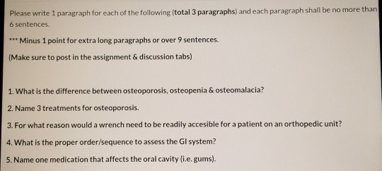 Please write 1 paragraph for each of the following (total 3 paragraphs) and each paragraph shall be no more than 6 sentences