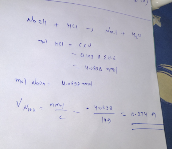 Nach & na - Noel + 1120 mal hel = (xu -- 0.143 7 28.6 - 4.0896 mmol mol Nauna 4.uego enimo - mel 40292 - 0.274 m
