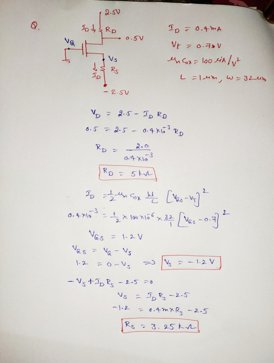2.50 T & 0.50 apà 0.4mA Vr = 0.700 encox= 100 A 12 e tr ا وال32 = ما را م ا - 2.50 = 2.5- IDRO 0.5 = 25 – 0.48103 Rp No 0.4x1