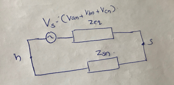 Vs= (van + b + Ven). Zeq zon.