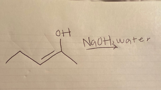OH NaOH, water