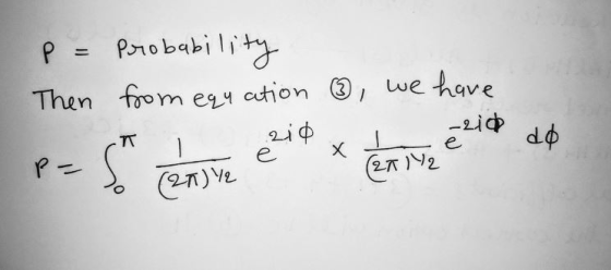 P = Then Probability from equation ③, we have P = S erie x The e zi de