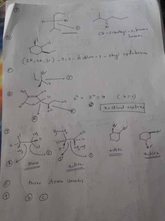H- BV C-2-mety-bremo hesne cydohern (1R,20,20)1,2- dichlo- 3 - cnyl cy 2 2 4 Chirad centre 10 ee cutcu a chive achive meso ac