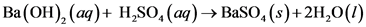 Ba (ОН), (а)+ н,so, (aq) -> ВasO, (s)+2н,0()