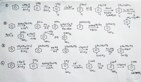 CH3 CH3 (Hal CH2CONH2 CH3Y Alda cz, fed3 cz/hr KCN 0 CH2CN H2O о partial uydrolysis o 4 Lialty H20 CH₂-CH-NH2 4 No2 NHCOCH3 Ņ