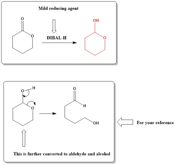 Mild reducing agent ОН DIBAL-H OH For your reference This is further converted to aldehyde and alcohol