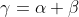 \gamma =\alpha +\beta