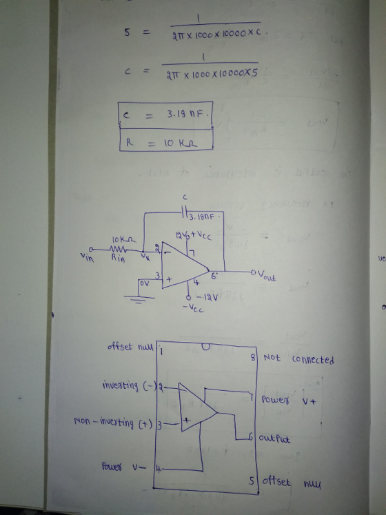 TT x 1000 X (0000X5 3.18n F iO vo Rin 6 out oV offset nuw 9 Not Connected nvesting( Non-inverting (t)β- out Puut 5 offset nu