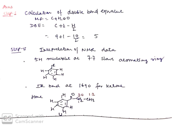 Steps calculation of double band equalul - MF-cah,oo DOES (+- . 9+1 -0. 5 step- . Intepretation of Nur SH mutelplet at 7-7 da