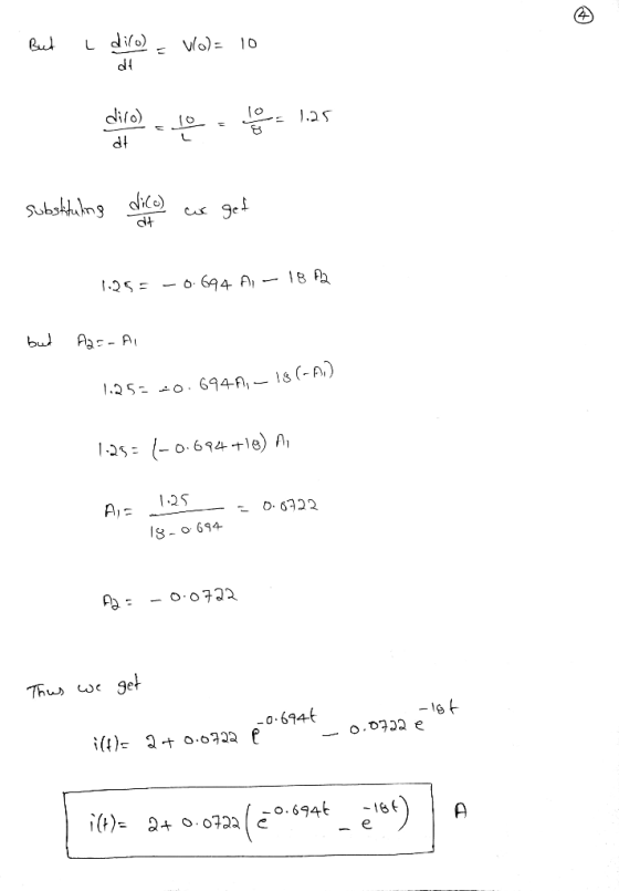 dt 125 0.694A,-18 (-A) 125: -0.6) A 1.2S s- o 694 o 694 - 1s 64t 245 om(¿o.mt _ ere) | ค i(p.