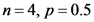 n=4, p=0.5