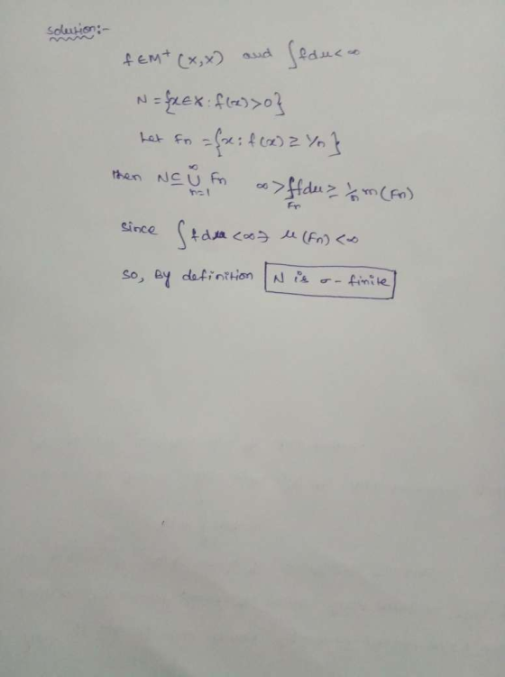 Scenion:- fem* (x,x) and Sauce N=&ex: f(x) >0} het for af; f(x)2 yo} then Neue for o>fldue=%m (fr) since Stake coz me (fr) Ko