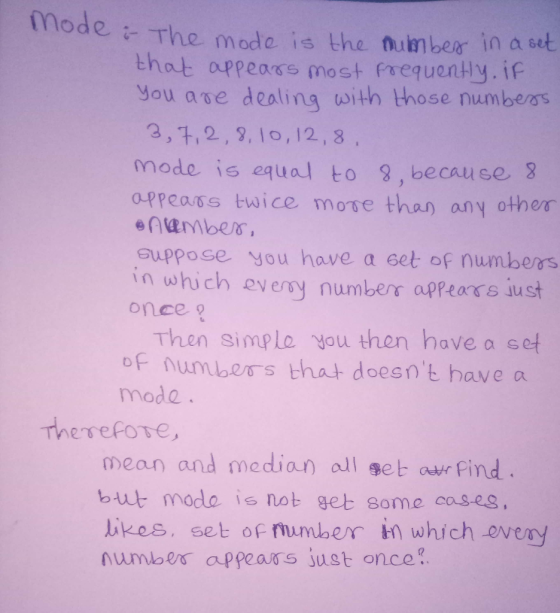 mode i-The mode is the tuirl ber in aset thot appeoss most frequenty. if you ase dealing with those numberss 3,1,2,9 1o,12,8