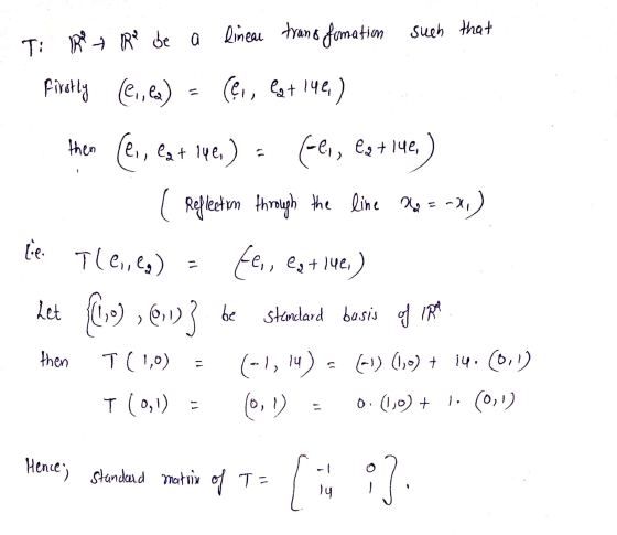 Ti Re Re be a linear trang formation such that Piretty (@.,ba) = (1, let140) then (@u, lative.) = (-e., @stiue,) (Refleton th
