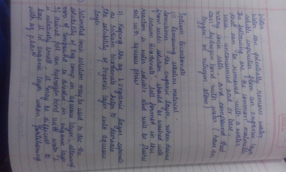 PAGE NO Water Water can potentially remoue water soluble impurities from on Organic lawn The following are the common materia