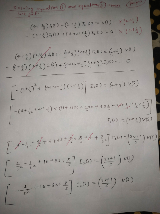 page solving equation 6 and equations ( theon we get (4+ 3)40 ) - (2+4) 1,60 = v) * (245) - (2+}) }(6) + (4725+) 28)=0 (012)