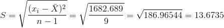 s-V (zT = V/1689689 = V (x, - 186.96544 13.6735 rl