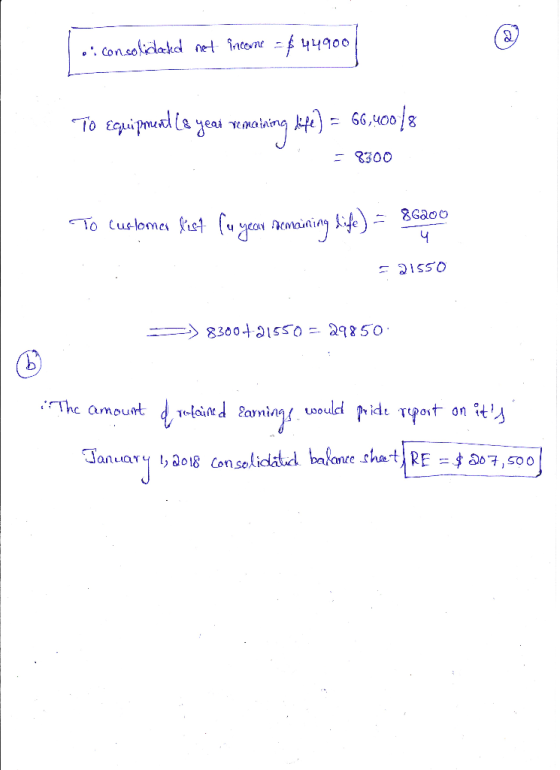 ei consolidachd net incorne To Equipment a you woning bete) = 66,400/8 = 8300 89200 To Cuslomcs list (u year Aremaining life)