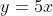 y=5x