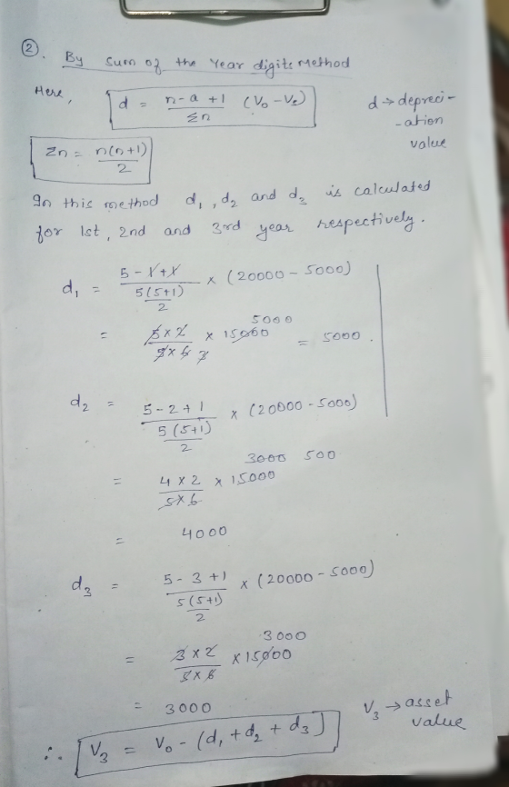 By Sun og of the Year digite Method here, na tl En (Vo-ve) d depress- -ation value En = n(n+1) 06.11 2 do this method d,, da