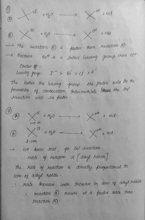 OH +HO он + H2 +HBY - The enaction 6 is faster than Because Bre is a better leaving Order - leaving group: Ix Br > ci yf reac