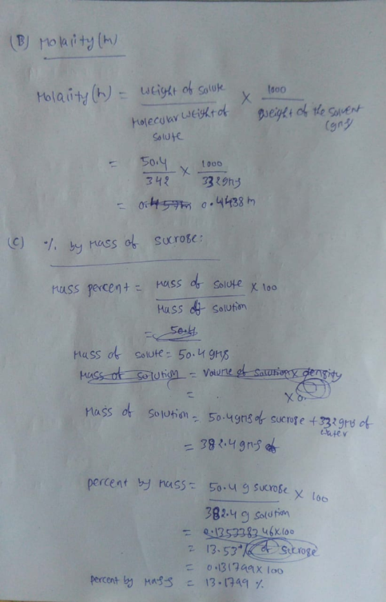 Solute x 1ooo h by uss o Sucrose Huss solution MaSs atev 384in 13.53* 13-t349 Stero percent 벙 Ma33 c.