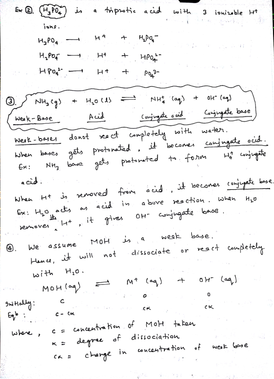 a triprotic acid with 3 ionizable Hit Ex 2. Apoy is ions. H₂PO - HPOR 4 4802 - H H+ + HT + + + H₂Porn HP Osta PO? 3. NHz (g)