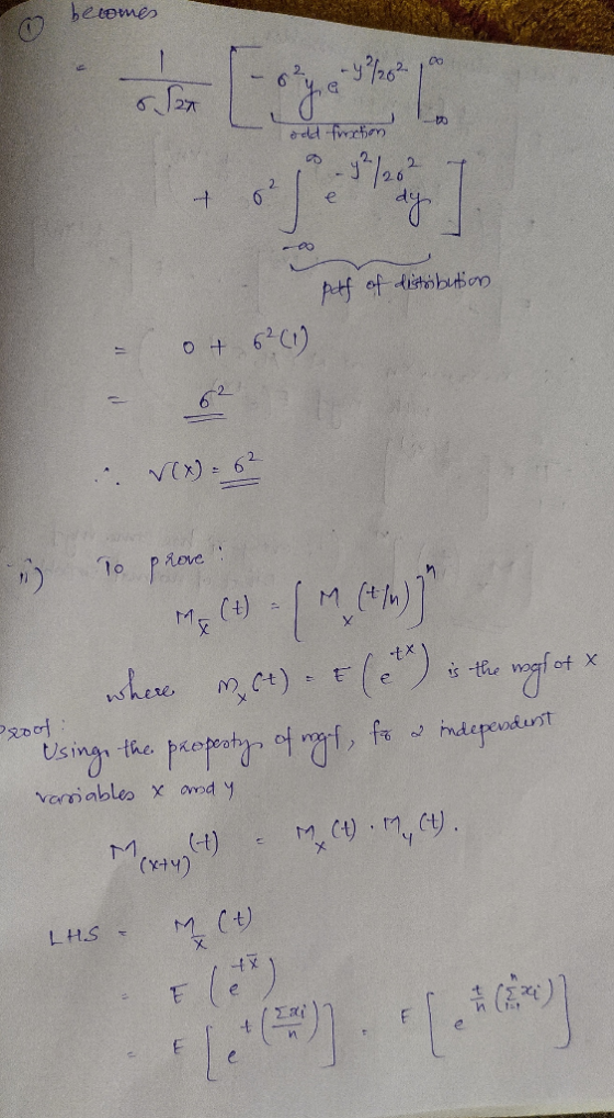 becomes -y%/20- 6. े when to ptf of distosbution o+ 6?(1) prove where is -the fot X Prool. Lising the perpertyn of yl, fs s