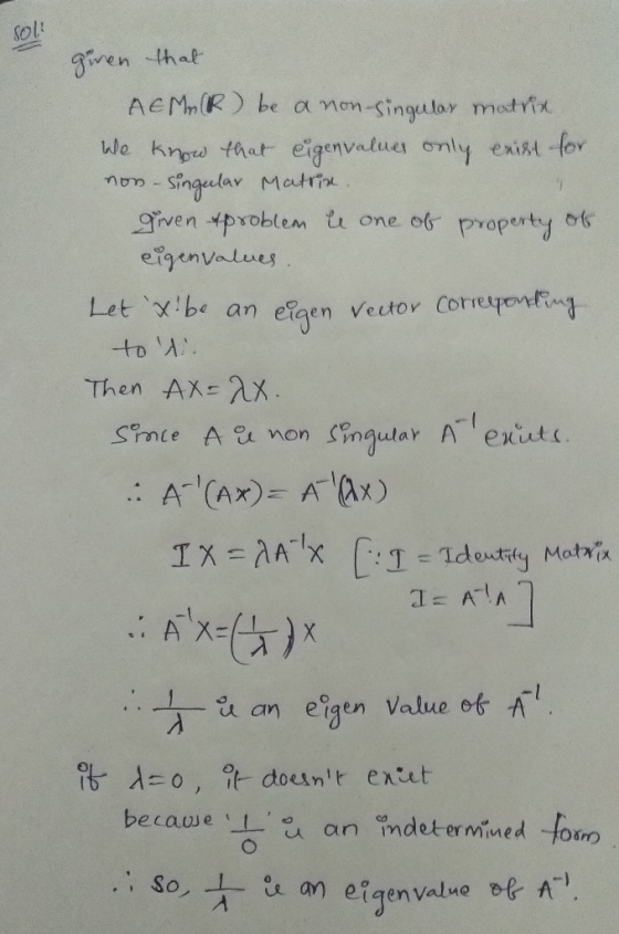 sol AeMR) be a mon-Singyitor motfix ute Ango thot eigenvalues enly exist tor rven Aproblem te one ot roperty ofs efgenvatwes