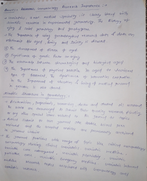 Research Impotence i Answord Research Gerontology specialty, is closely linked with medical → Geriatrics, a new scientific re