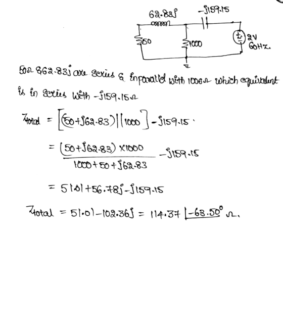 62.888 -3159.15 co2oH 350 31000 60HZ SOR 662-833 ore Series & Enparallel with 10061 which equivalent Es in series with -1159.
