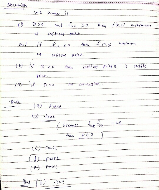 Solution we know it O DO and fxx >0 then f(x, il minimums ---- ak it cotpoint and it for to them fray maximum -- जाल Prbt. (3