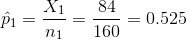 X1 Pi 84 160 = 0.525 n1