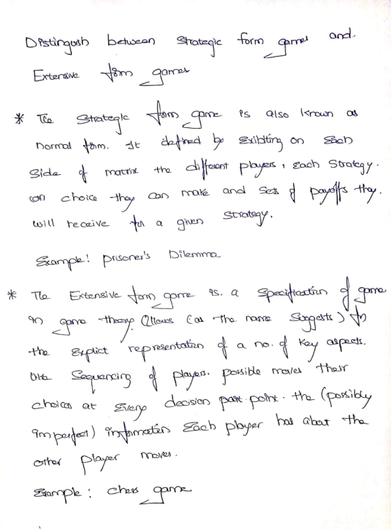 Qames Extensive Distingush between strategie form geral and Extensive tom games * The Strategie fom game is also known as nor