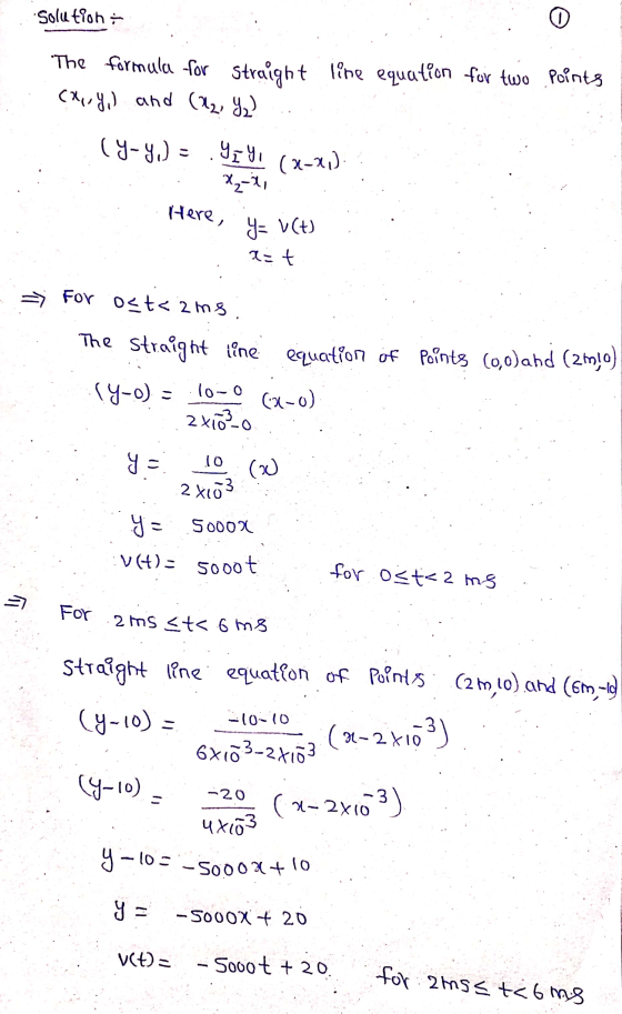for two points Solution : The formula for straight line equation (x,y) and (21 Y . (y-yo) = YI YI (x-20). . XX, Here, 4= UCH