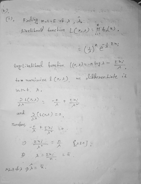 Finding relihoo bunetion LC) T6(x) M.L. E o - AA nlog log-Likelihod bunc lion, ( A , ikberentiate i to o marinize &C) WC Wit