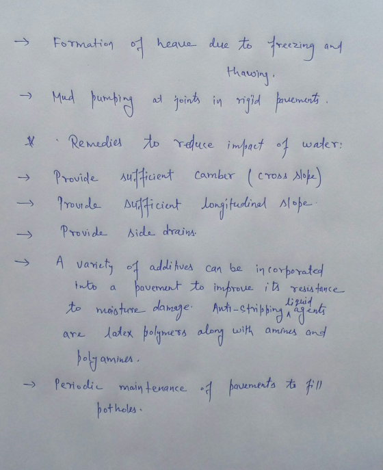 Formation of heave due to freezing and thawing at joints in rigid Mud pumping pavements. 1 1 1 1 Remedies to reduce impact of