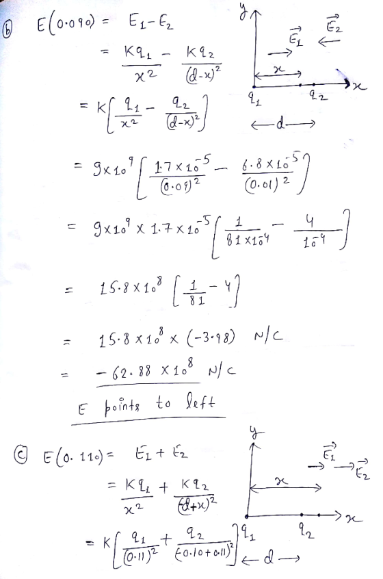 O E(0010) = E-Ez (d-x)= х2 d-x) = 9x10% 6.8 x LoS (0.01)2 1:7 x 10 9x10 x 1.7 x 1ó 81 x154 15-8 x1.3 15-8 x 16° x (-3-98) N/